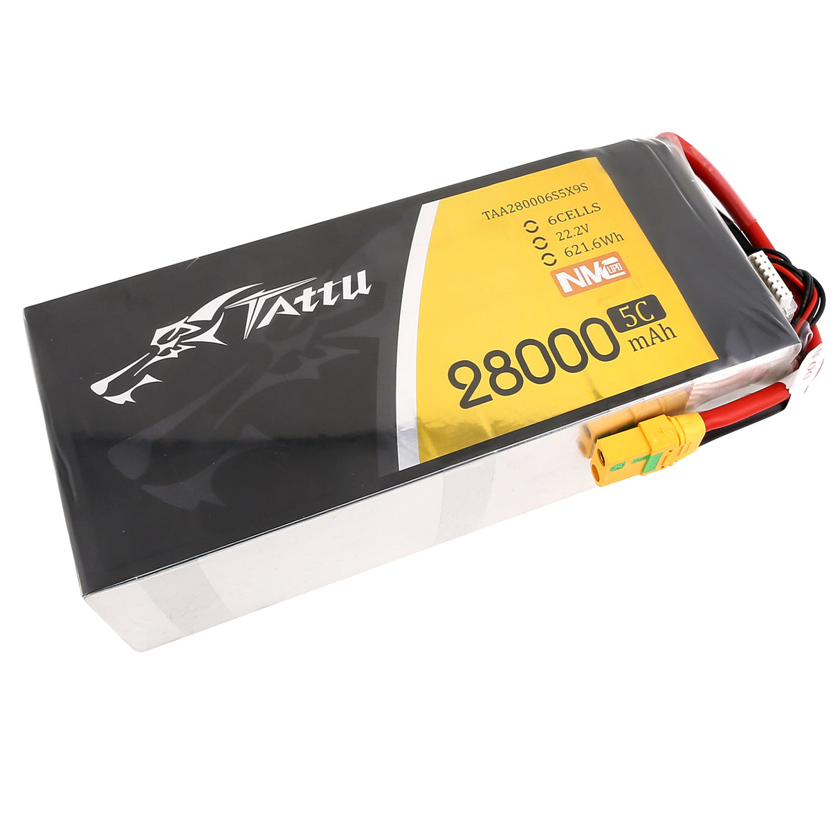 Tattu Semi-Solid State 28000mAh 22.2V 5C 6S1P Lipo Battery Pack with XT90-S plug Greece EU