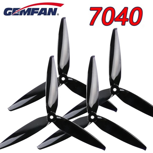 GemFan 7040 Tri-blades FPV Propellers CW CCW (2sets) '24