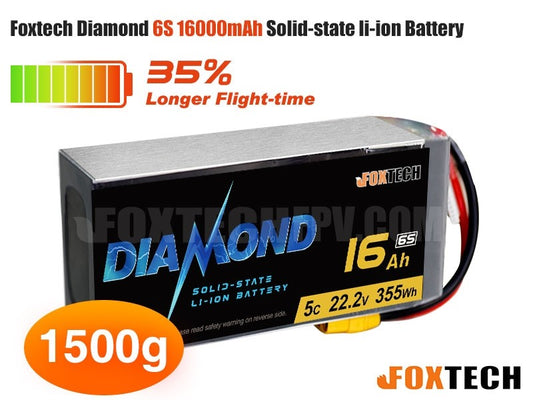 Foxtech Diamond 6S 16000mAh Semi-solid State Lipo Battery Greece EU