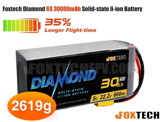 Foxtech Diamond 6S 30000mAh Semi-solid State Lipo Battery Greece EU